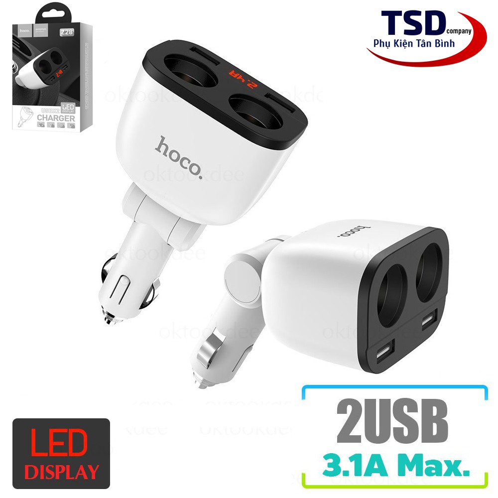 Tẩu Sạc Ô tô Đa Năng Chia Tẩu Hoco Z28 Chính Hãng | BigBuy360 - bigbuy360.vn