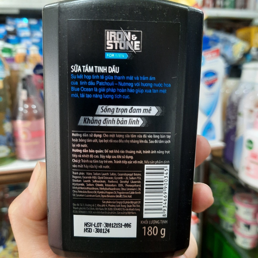 Sữa tắm tinh dầu Iron&amp;Stone Innovation hương Blue Ocean dung tích 180ml