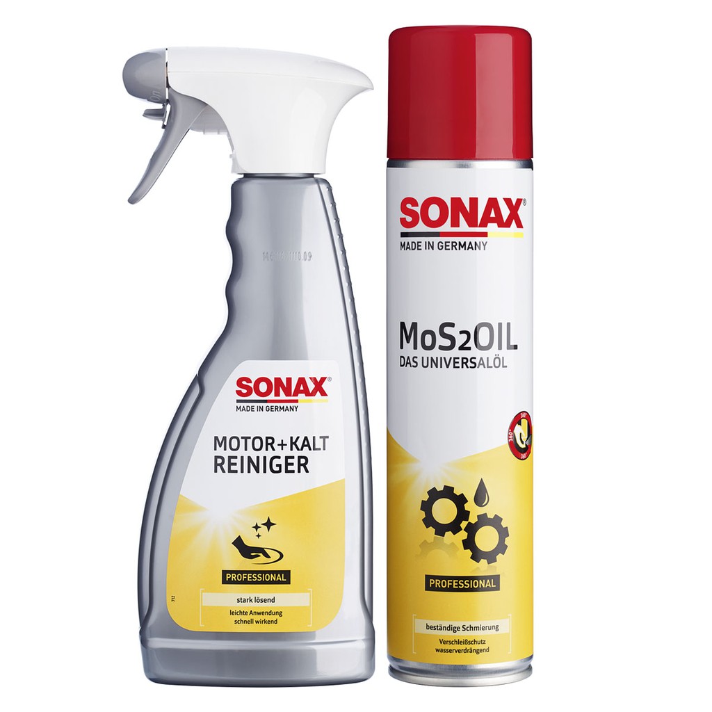 Combo Sonax làm sạch và bảo dưỡng khoang động cơ ô tô Sonax 543200 339400