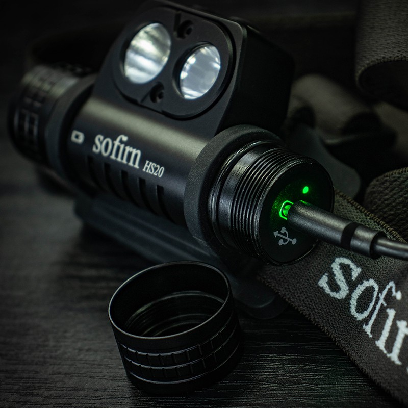 Đèn pin đeo đầu SOFIRN HS20 2400Lumen Type C XHP50.2 LH351D siêu sáng chống thấm nước 2 trong 1 sạc lại được tiện lợi