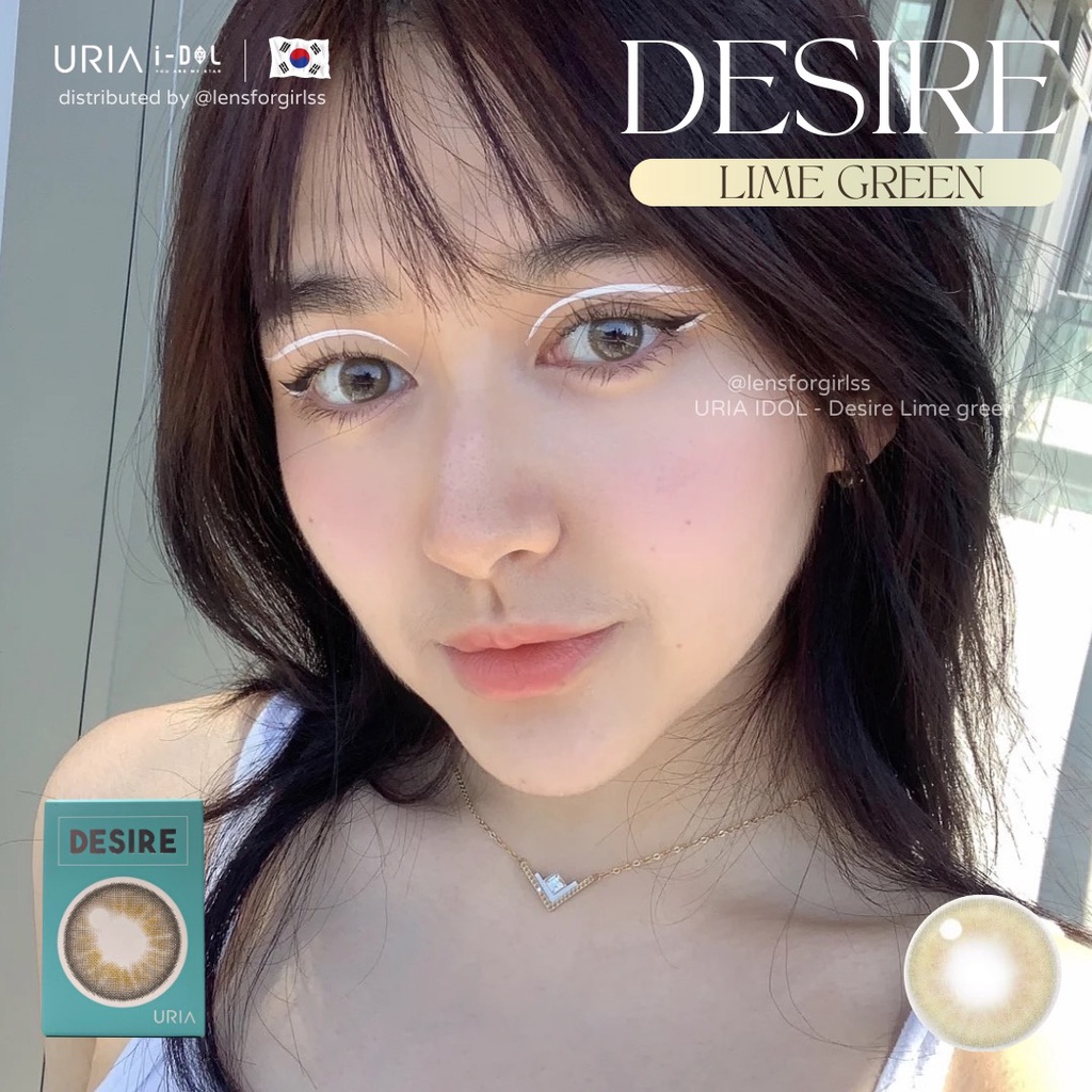 Kính áp tròng DESIRE LIME GREEN chính hãng IDOL LENS | HSD 8-12 tháng  | Lens cận