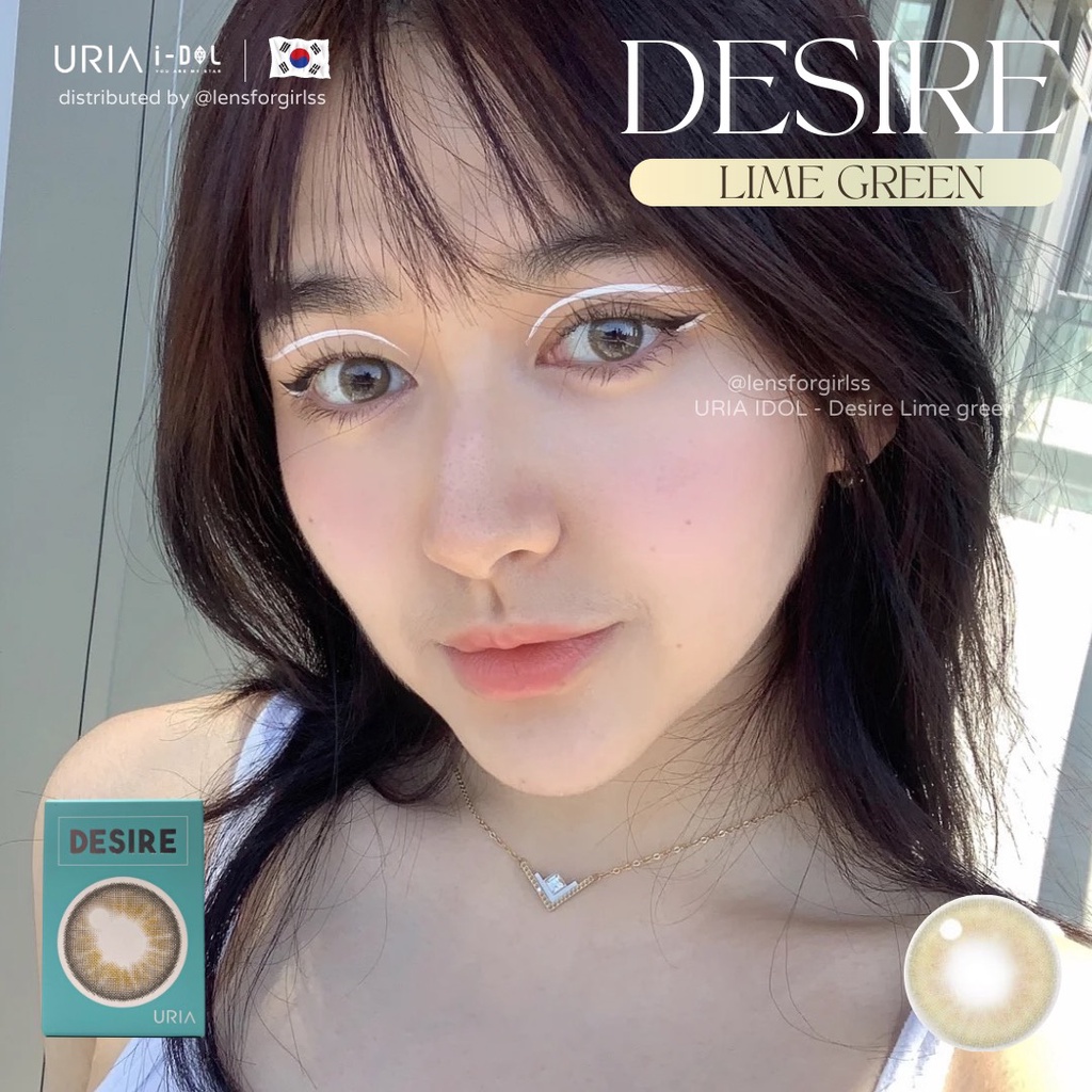 Kính áp tròng cao cấp Desire Lime Green chính hãng IDOL LENS | HSD 8-12 tháng  | Lens cận