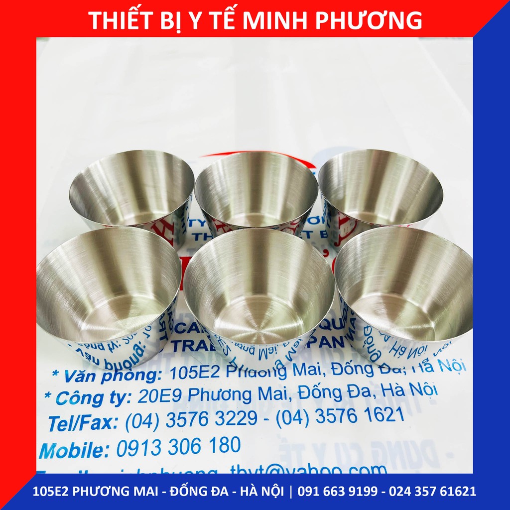 Bát đựng bông cồn inox 304 đường kính 6cm 8cm dùng trong y tế