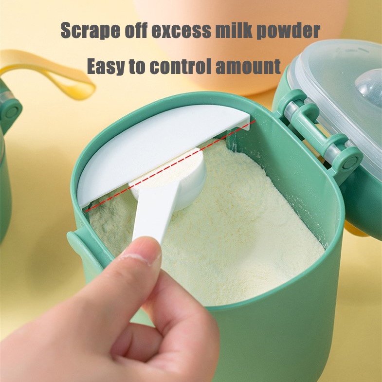 SABUY Hộp Đựng Sữa Bột Hình Khủng Long Dễ Thương Kèm Muỗng 200g 400g