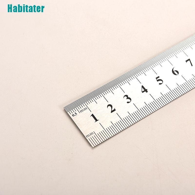 Thước Đo Hai Mặt Bằng Kim Loại Không Gỉ 30cm Độ Chính Xác Cao