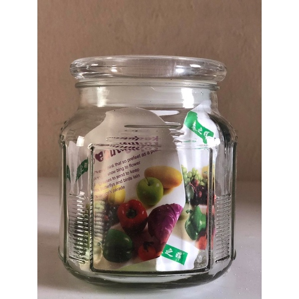 LỌ THUỶ TINH CÓ GIOĂNG KÍN ĐẬY CÁC LOẠI HẠT.. dung tích 1L