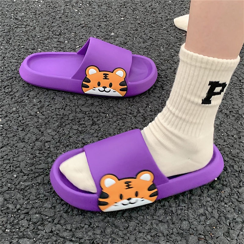 Dép Đi Trong Nhà Họa Tiết Chú Hổ Dễ Thương Cho Nam Và Nữ