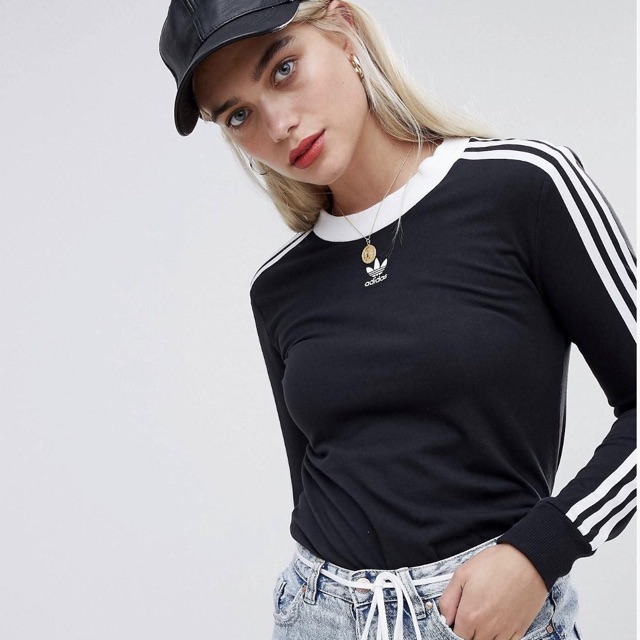 Áo Thu Đông dài tay logoo thêu ngực ba lá NỮ