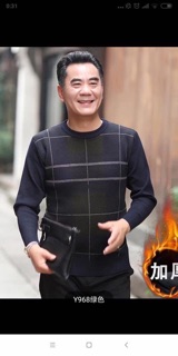 Áo len lót nỉ cho bố