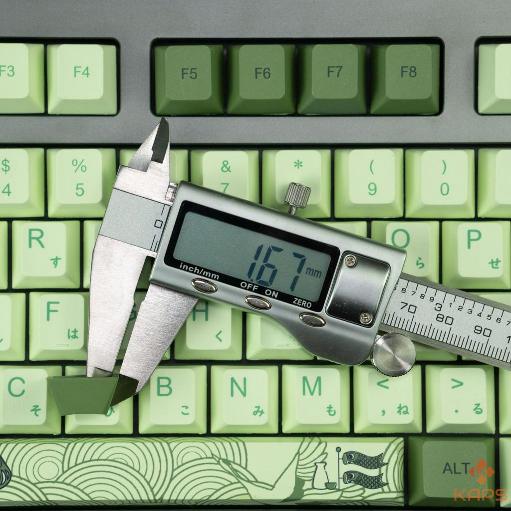 Keycap Matcha PBT profile Cherry in dyesub 124 nút cho bàn phím cơ layout 108/104/98/87/84/75/68/64/61