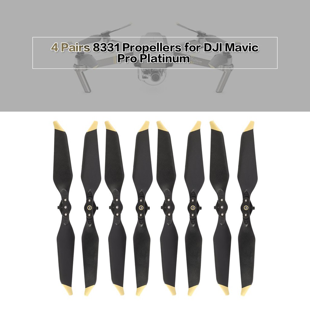 2 Pairs Low-Noise Quick-Release 8331 Propellers for DJI Mavic Pro Platinum