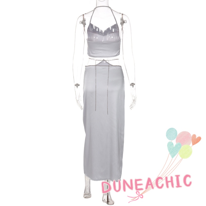 DUNEA Bộ đồ gồm áo lửng và chân váy xinh xắn gợi cảm dành cho nữ