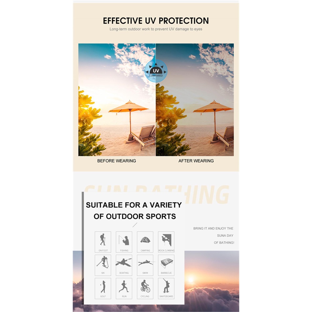 MOILYVN Kính Mát Chống Tia UV400 Tròng Dày Y2K