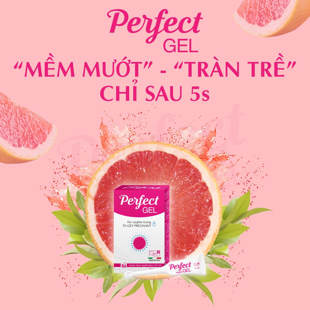 Combo 2 hộp Perfect Gel - Gel bôi trơn tăng thụ thai hộp 6 tuýp 5mL