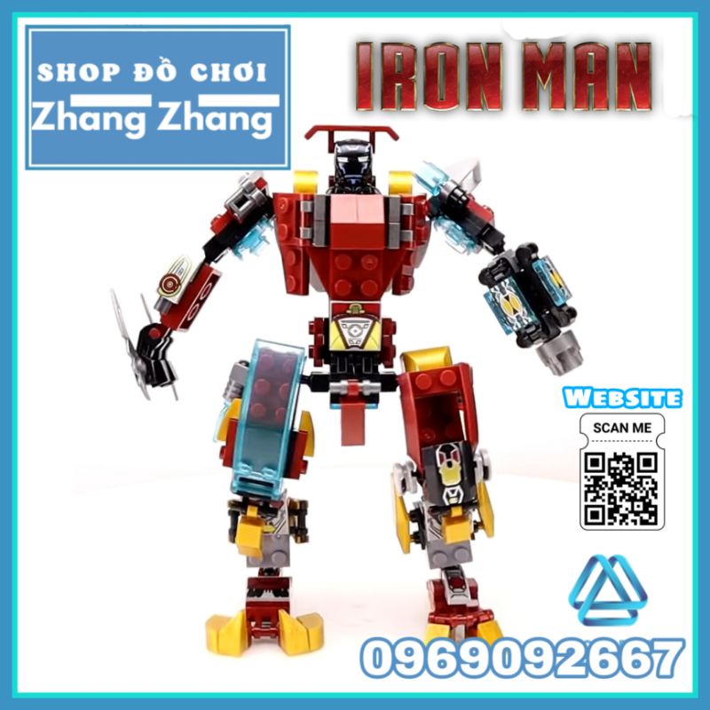 Đồ chơi Xếp hình Người sắt Iron Man tiến sĩ Tony Stark Minifigures Sy1182