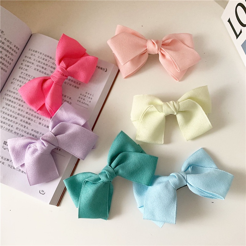 Kẹp Tóc Hình Nơ Nhiều Màu Sắc Dễ Thương Xinh Xắn Cho Bé Gái