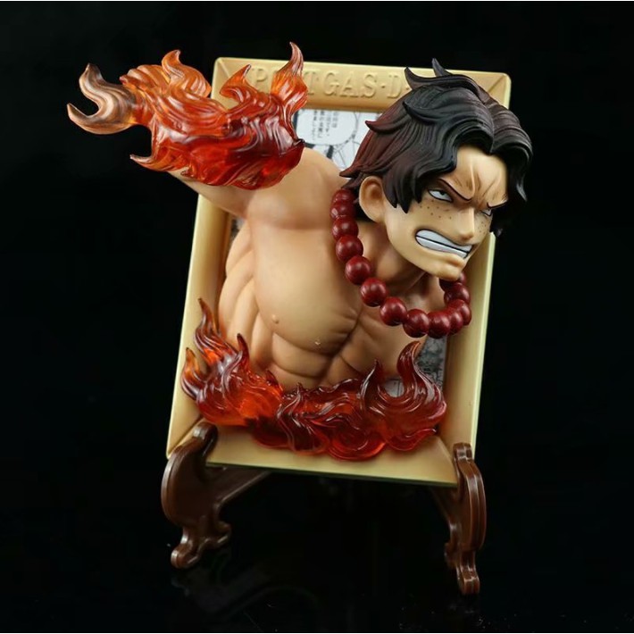 Mô Hình khung ảnh 3D Luffy ACE tặng kèm ( 1 Miếng dán Nam Châm + 1 giá kê + 1 miếng dán 3M) One Piece