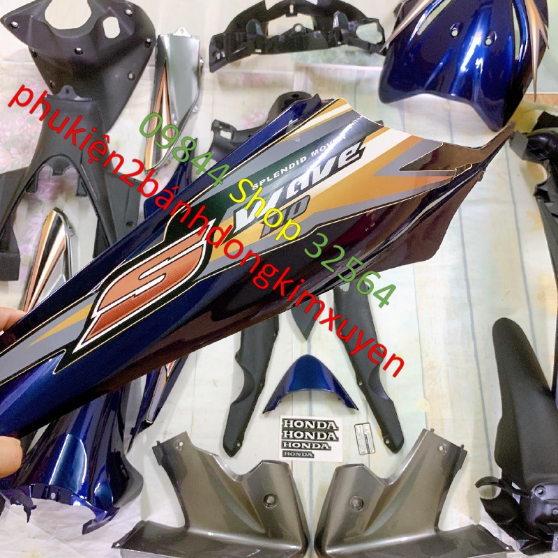 Fuil dàn áo xe Wave S110-Wave RS110 màu Xanh Tím -nhựa nguyên sinh ABS LOẠI ĐẸP