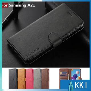 For Samsung A21 Case Leather Vintage Phone Case On Samsung Galaxy A21 Cases Flip Wallet Cover For Samung A21 A 21 Cover