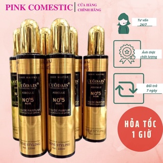 Xịt dưỡng tóc no5 hương nước hoa pháp tạo phồng mềm mượt cho mái tóc220ml hàng chính hãng pink cosmetic