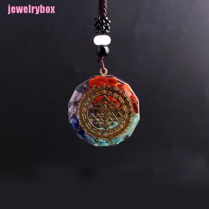 [JX]  Orgonite Pendant Om Necklace Chakra Healing Energy Meditation Jewelry Handmade