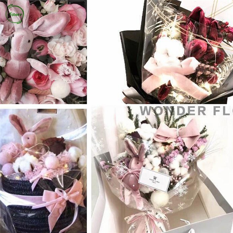 1 Móc Khóa Hình Thỏ Nhồi Bông Đáng Yêu Kích Thước 20cm