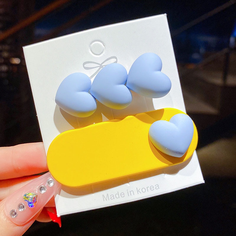 Set 2 Kẹp Tóc Hình Trái Tim Xinh Xắn Cho Bé Gái