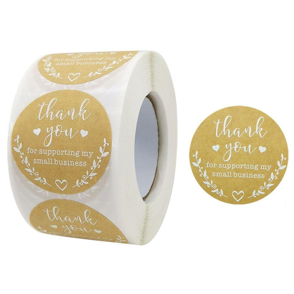Cuộn Miếng Dán Niêm Phong Bao Bì In Chữ Thank You Độc Đáo