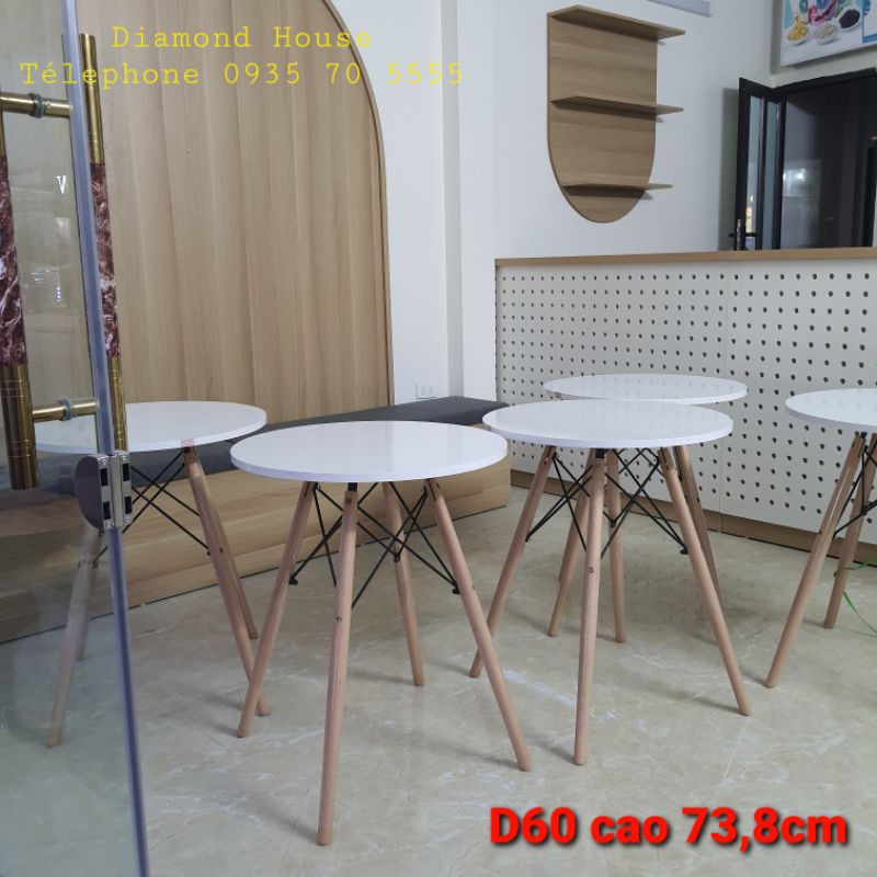 Bàn trà chân đan cao 72cm nhiều màu sắc