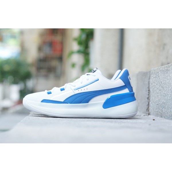 (AUTHENTIC 100%) Giày Sneaker Thể Thao Bóng Rổ PUMA CLYDE HARDWOOD WHITE/BLUE Chính Hãng 100%