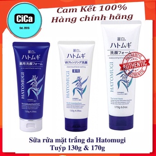 [Chính Hãng]  Sữa rửa mặt trắng da hạt ý dĩ Hatomugi Cleansing Foam Nhật Bản 130g-170g