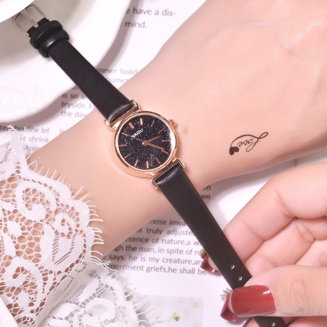 Đồng hồ nữ Naidu chính hãng dây da mặt phối màu phong cách trẻ trung năng động | BigBuy360 - bigbuy360.vn