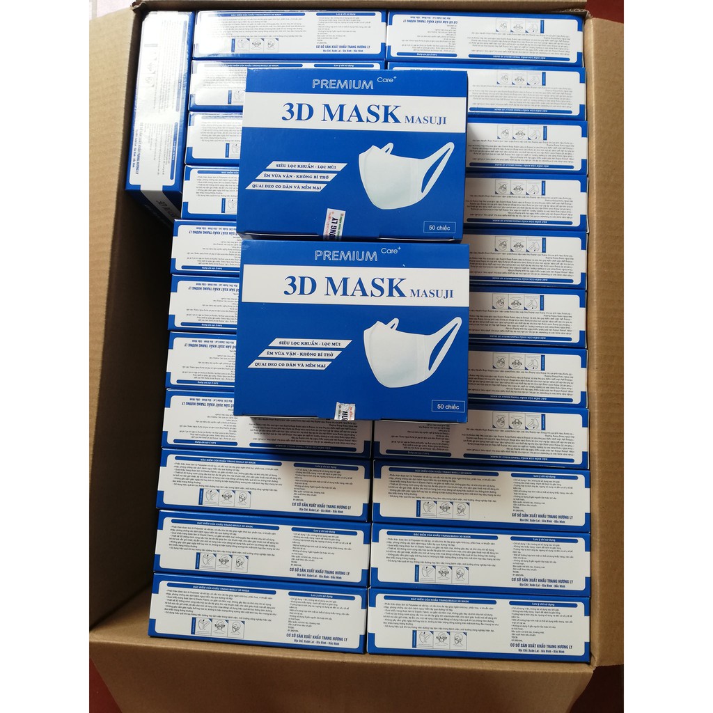 Khẩu trang 3D Mask Monji công nghệ dập Nhật Bản hộp 50 cái | BigBuy360 - bigbuy360.vn