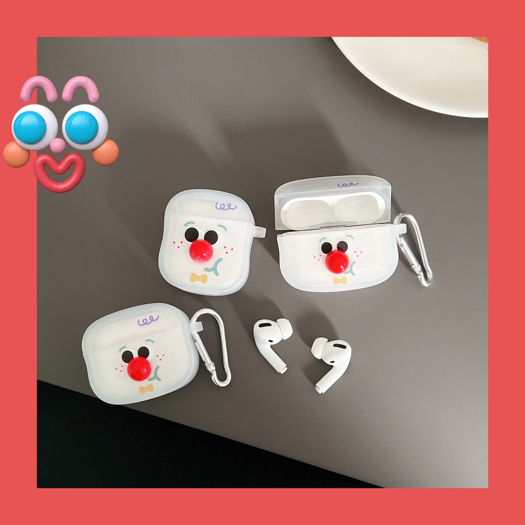 Vỏ Bảo Vệ Hộp Sạc Tai Nghe airpods 1 2 pro Bằng tpu Mềm Hình Biểu Cảm Dễ Thương