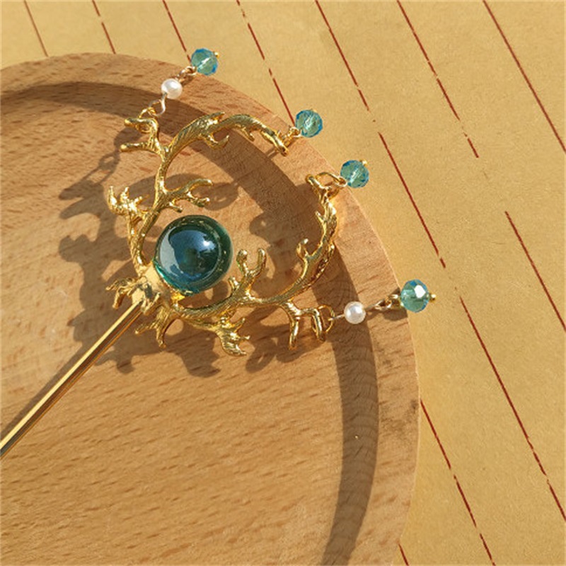 Trâm cài tóc hạt đậu phong cách retro thanh lịch