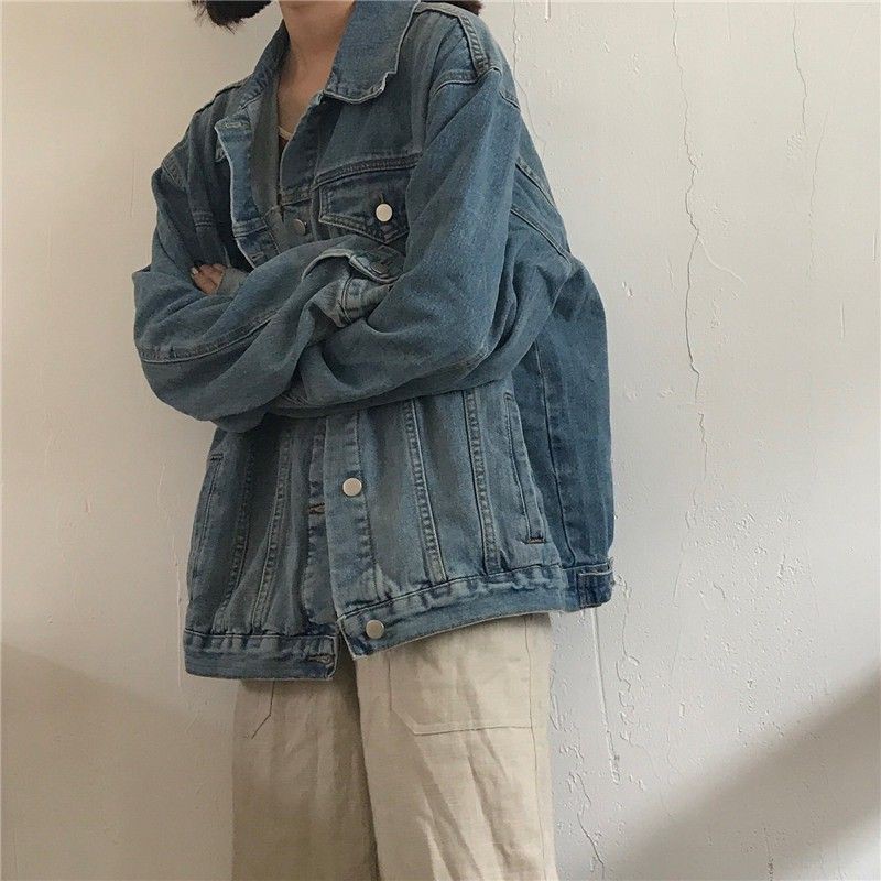 [ORDER] Denim jacket cổ trụ form rộng    Hàng Quảng Châu