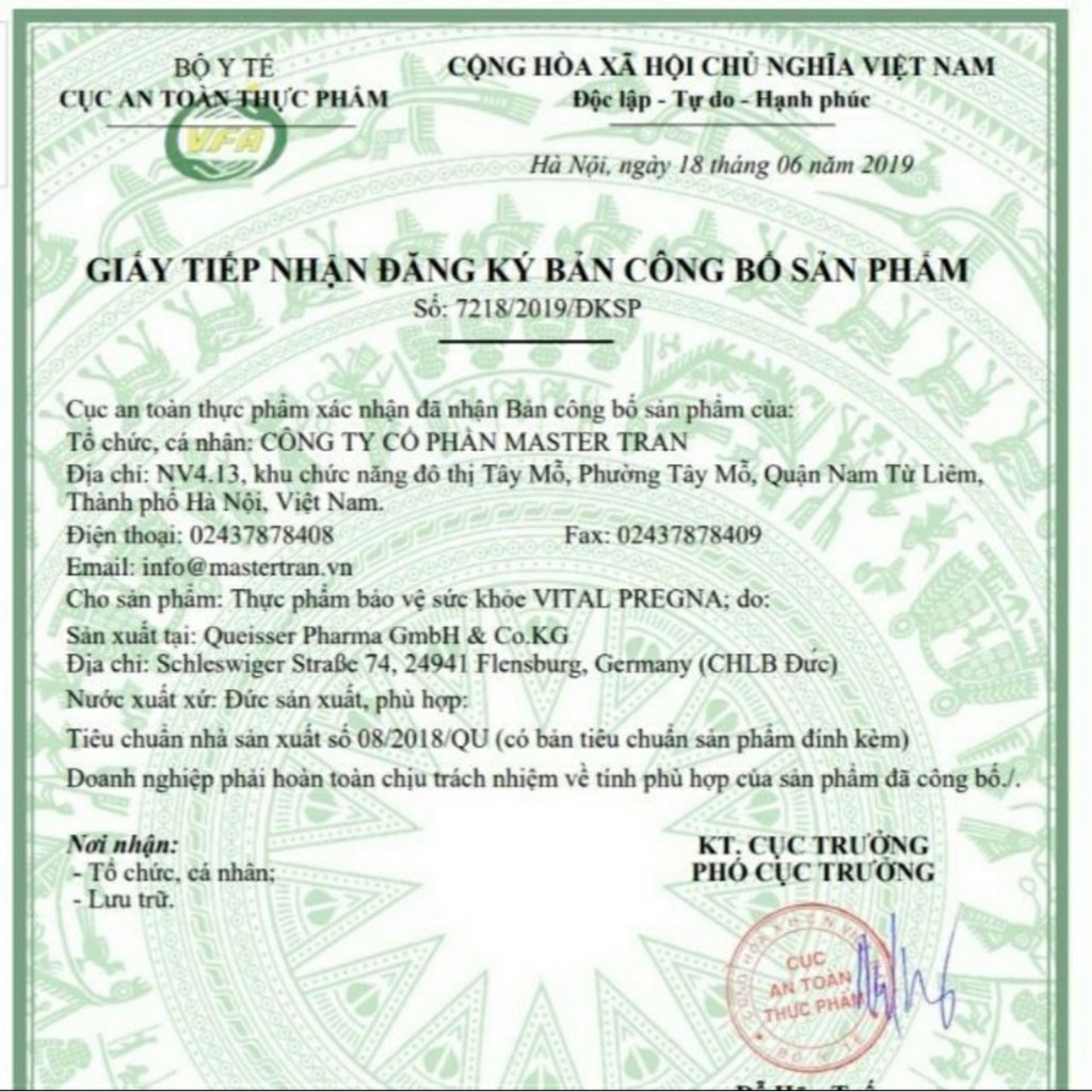 Viên uống bổ sung Vitamin & khoáng chất cho bà bầu DH Vital Pregna Doppel Herz