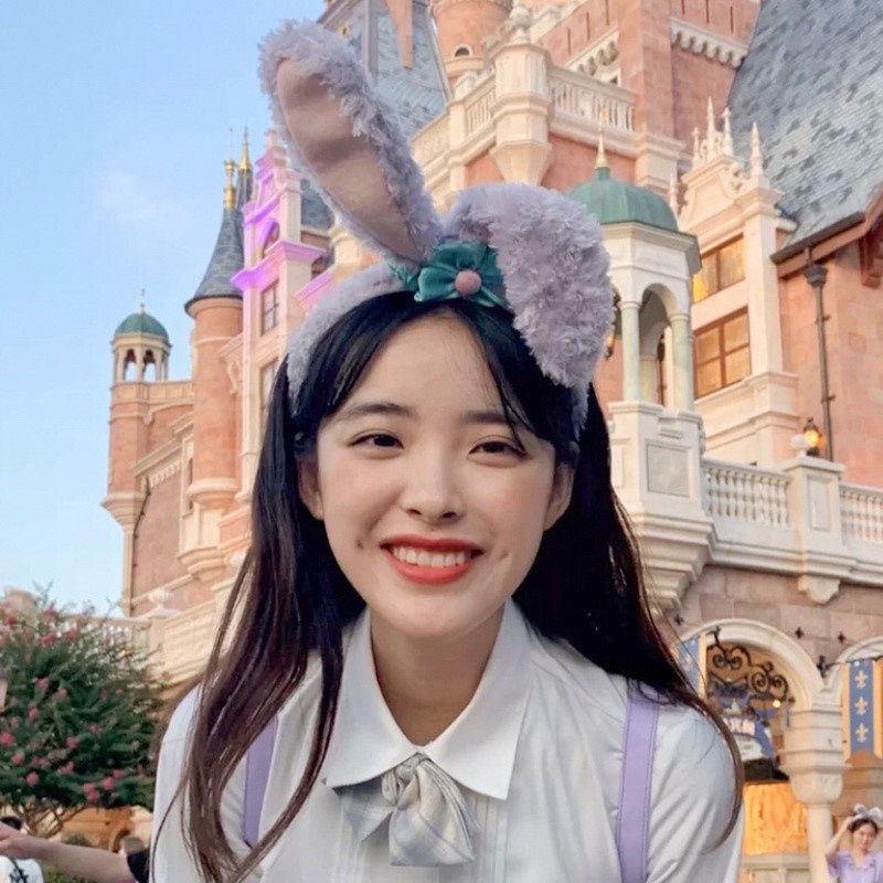(Ảnh thật +video)  Bờm Cài Tóc Tai Thỏ Stella Dài Màu Tím Cute Dễ Thương Phong Cách Hàn Quốc