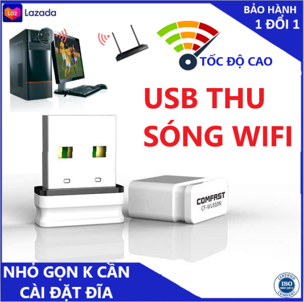 USB thu wifi Comfast CF-WU815N không cần đĩa cài - kết nối nhanh dễ dàng - cắm là dùng