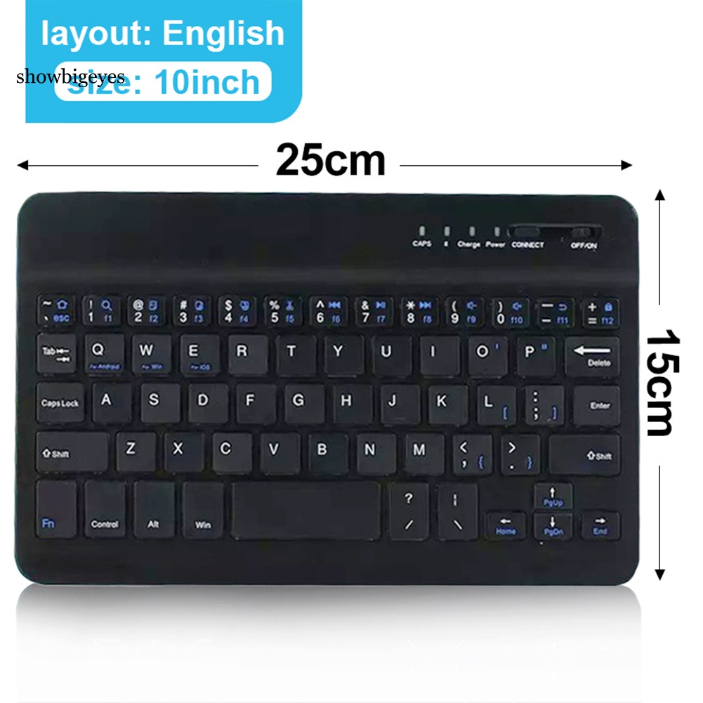 Bàn phím Bluetooth không dây Mini mỏng 7/10 inch cho điện thoại/máy tính bảng/Laptop