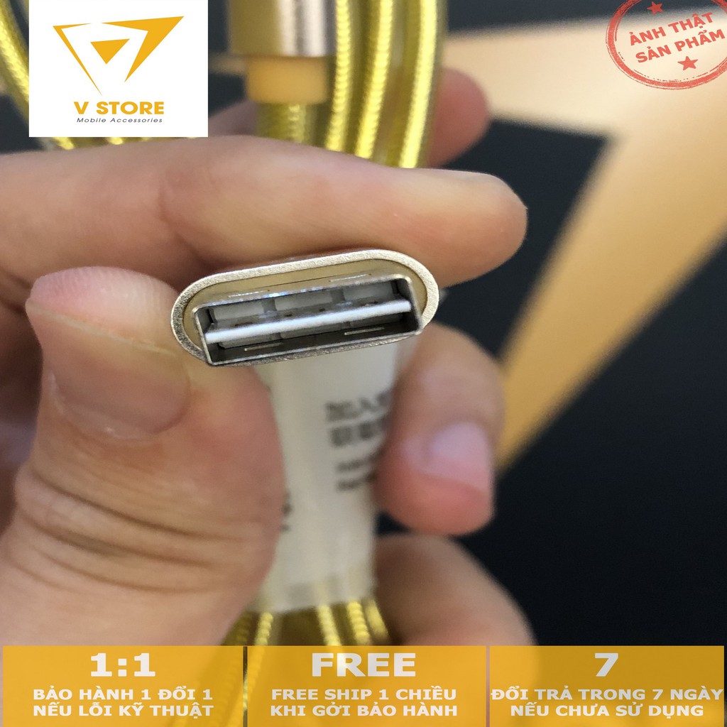 [Đèn led]Dây cáp sạc nhanh Hoco UPL12 lightning micro usb type c 3a nhôm cho iphone samsung android 1m2 [Hoco Đà Nẵng]