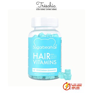  Kẹo Sugar Bear Hair Hỗ Trợ Mọc Tóc - 60 Viên