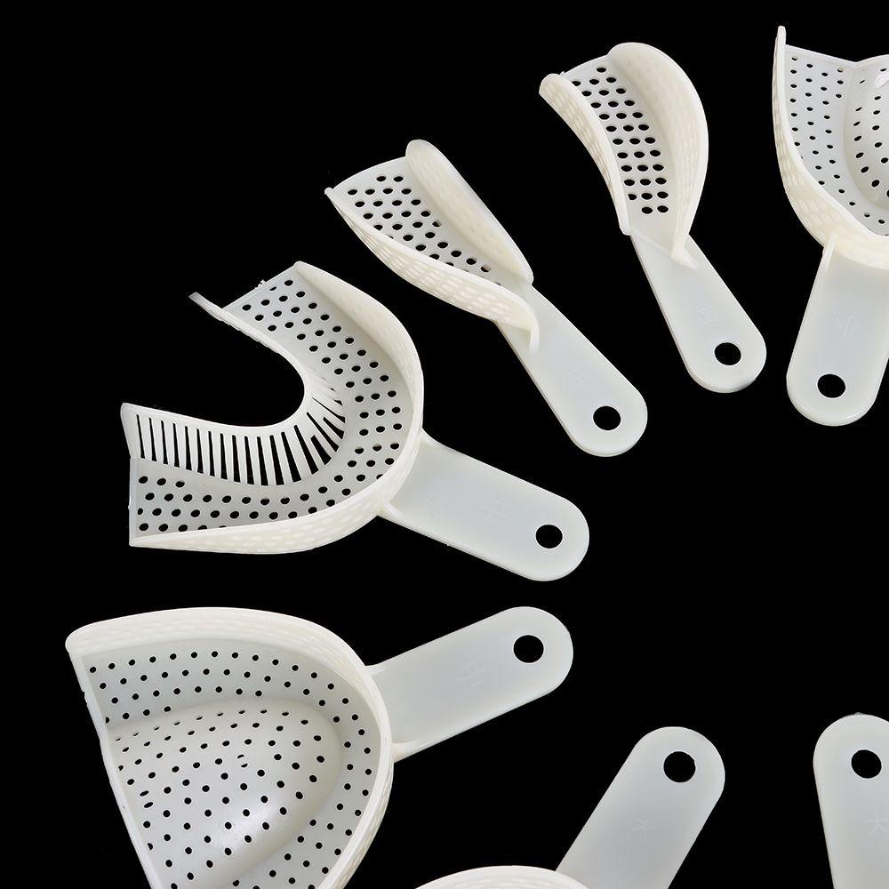 Bộ 10 cái khay nhựa lấy dấu răng không khay lưới dùng chăm sóc răng miệng
