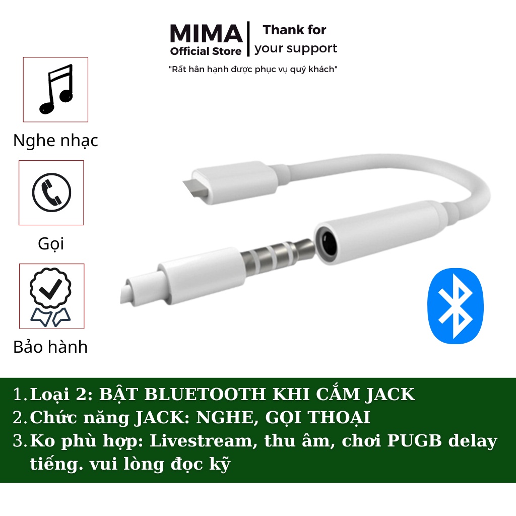Cáp chuyển đổi tai nghe sang chân tròn 3.5 mm-Dây Zắc,giắc,Jack