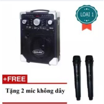 Loa Karaoke Di Động S8 - Bluetooth Có 2 Mic Không Dây 2 miro  zin theo loa 100w
