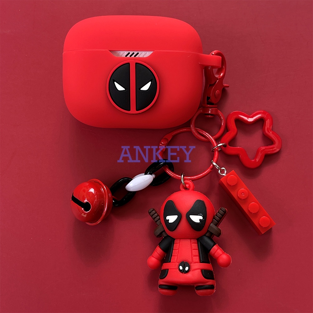 JBL TUNE 215 / Wave 200 / T280 X / Live 300 / T130NC T230NC TWS Case Hộp Đựng Tai Nghe Nhét Tai Silicon Chống Rơi In Hoạt Hình Deadpool