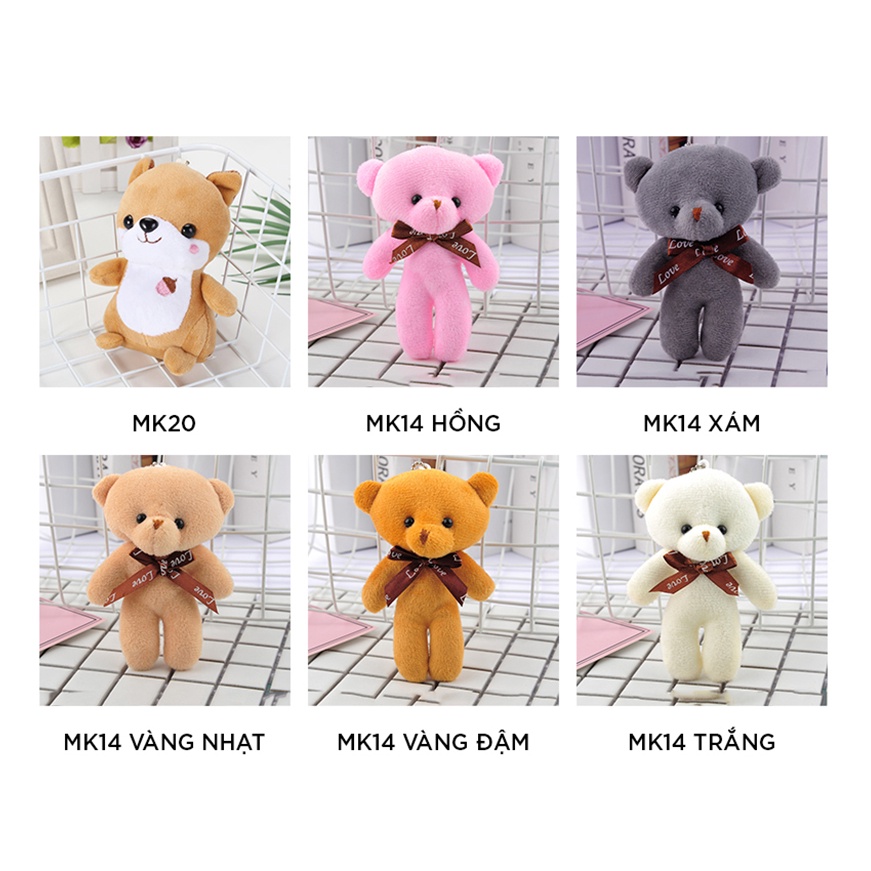 Móc khóa gấu bông treo balo cute dễ thương LOTSTORE MK