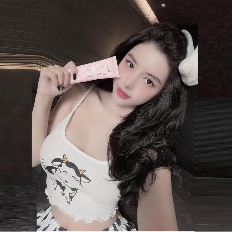 Set HOT Quần Thun + Áo Thun Hai Dây Bò Sữa - BT FASHION