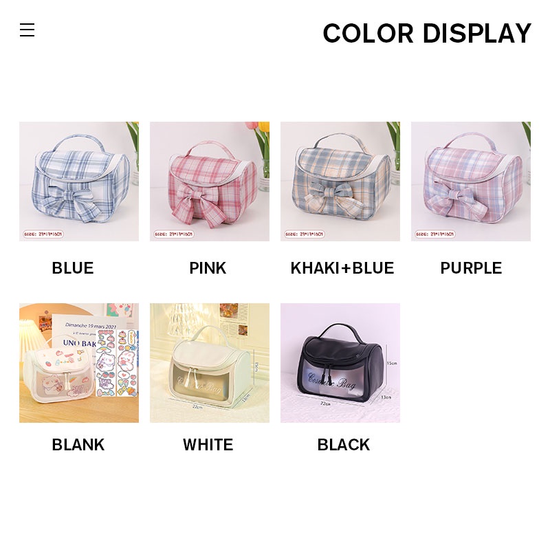 Túi đựng mỹ phẩm YADOU sức chứa lớn đơn giản tùy chọn họa tiết dành cho sinh viên mang theo du lịch