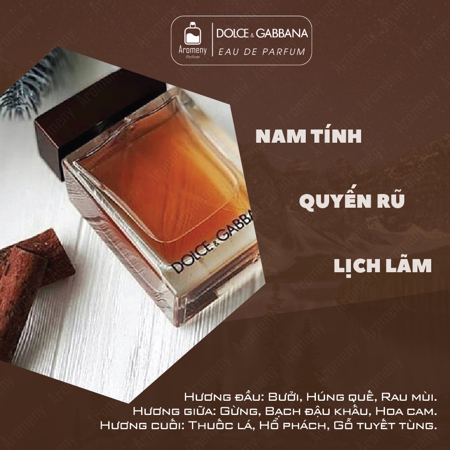 Nước hoa nam D&amp;G THE ONE 100ml – Tinh dầu nước hoa nam tính, sang trọng – Aromeny.Parfume